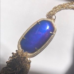Kendra Scott black iridescent Rayne necklace
